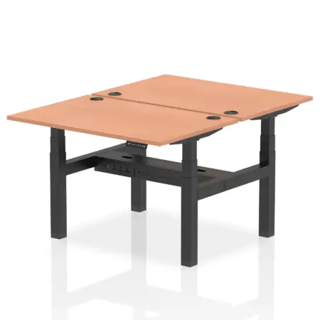 Air Back-to-Back Height Adjustable Bench Desk - 2 Person