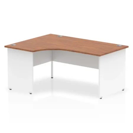 OE - Impulse 1600mm Left Crescent Desk Panel End Leg Two Tone
